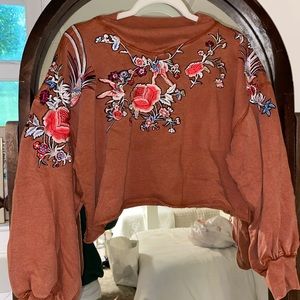Free people cropped sweatshirt